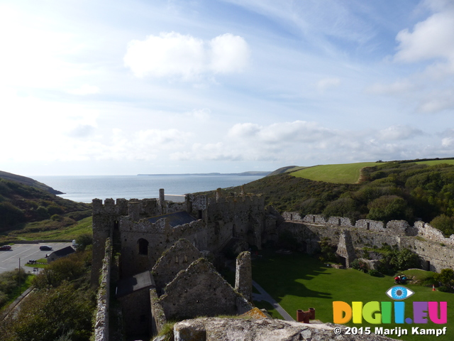 FZ021443 View from Manorbier castle tower